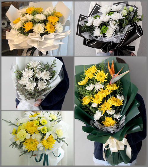 广东梅州市蕉岭县广福镇石峰村白事花束代送